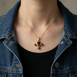 Tapered Garnet And Ruby Necklace 1.64tcw