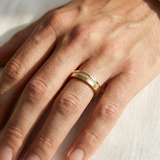 Off-Set Diamond Wedding Ring 4mm