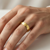 Beveled Edge Matte Wedding Band 5mm