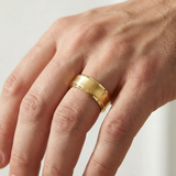 Concave Matte Wedding Ring 6mm