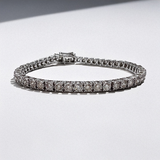 49 natural diamond tennis bracelet 14kt white gold close-up