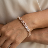Oval Morganite Diamond Bracelet 9.40ct | Tennis Bracelet