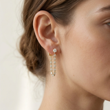 In-Out Round Dangle Diamond Earrings 0.74tcw YG