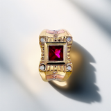 Ruby Ring Gold | Men's Rings