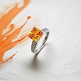 Canary Moissanite Diamond Engagement Ring 1.90tcw