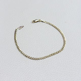 Flat Cuban Bracelet Yellow Gold 2.50mm