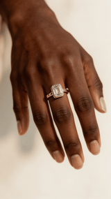 3ct Emerald Cut Bezel Solitaire Engagement Ring