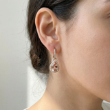 Pear Morganite Diamond Earrings 3.30tcw