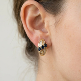 Sapphire And Diamond Earrings 1.55tcw