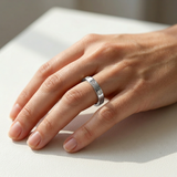 Flat Diamond Band 0.31tcw 14kt White Gold Size 6.75