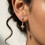 Star-Shape Drop Stud Earrings