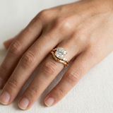 2.50 Carat Cushion Cut Engagement Ring Set