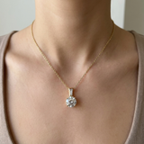 Tapered Baguette & Round Pendant 3.50tcw