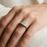 3 Stone Princess Cut Engagement Ring 1.19tcw