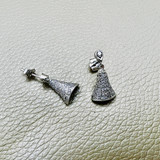 Elegant 0.43tcw Diamond Bell Earrings in 14kt White Gold.