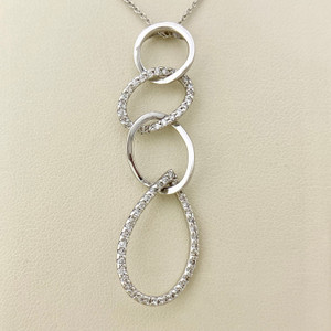 Diamond Drop Pendant Necklace 0.60tcw