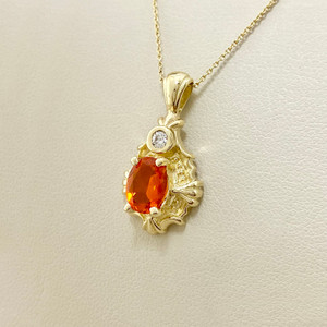 Citrine diamond pendant necklace featuring 0.75tcw gemstones, crafted in an elegant design perfect for a timeless look Treasured & Co.