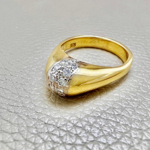 Elegant dome diamond ring featuring 0.32tcw diamonds, designed to make a bold and unique fashion statement for her Treasured & Co.