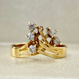 Elegant vintage yellow gold diamond ring with 0.25tcw diamonds, perfect for adding classic sophistication to her collection Treasured & Co.