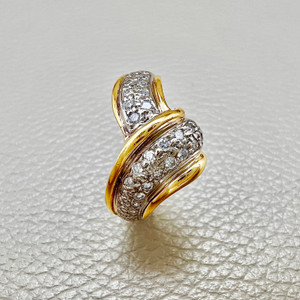 2/3tcw fancy diamond ring in 18kt yellow gold, designed as a unique and sophisticated cocktail ring for women Treasured & Co.