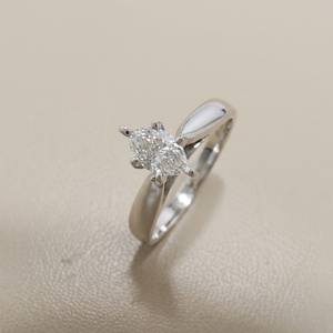 Marquise Diamond Solitaire Engagement Ring 0.45tcw