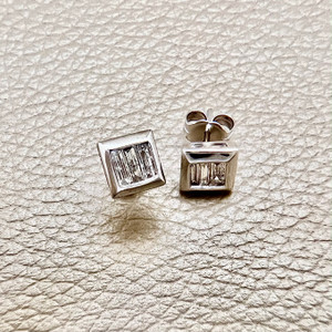 Baguette Stud Earrings 0.95tcw