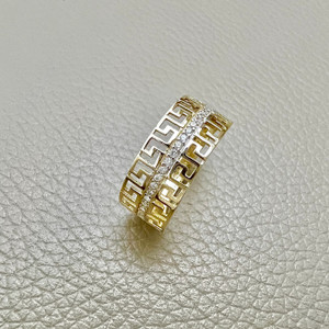 Greek Key Fashion Ring 0.36tcw
