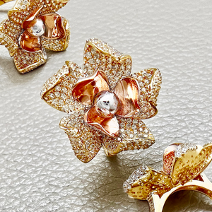 Flower Cocktail Ring - 14kt Gold Flower Cocktail Ring - 14kt Gold