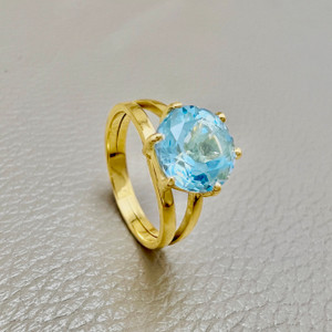 Aquamarine Solitaire Ring 2.40tcw