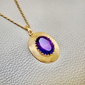Oval Amethyst Statement Necklace Oval Amethyst Statement Necklace