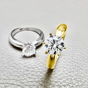 Round Tapered Solitaire Engagement Ring 1.00tcw