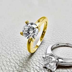 Round Diamond Solitaire Engagement Ring 2.50mm 1.00tcw Round Diamond Solitaire Engagement Ring 2.50mm 1.00tcw