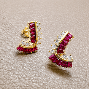 Ruby Stud Earrings 1.42tcw