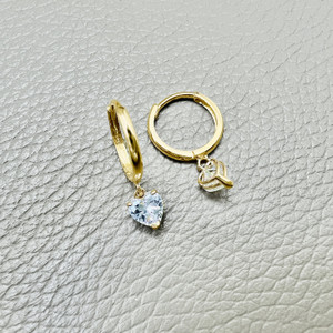 Solitaire Heart Drop Dangle Earrings 4.50mm Solitaire Heart Drop Dangle Earrings 4.50mm