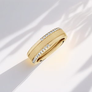 Offset Diamond Wedding Ring (1/4 Ct. Tw.)