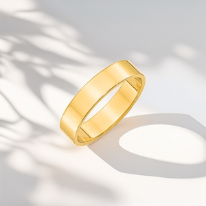 Flat Wedding Band Gold 5mm