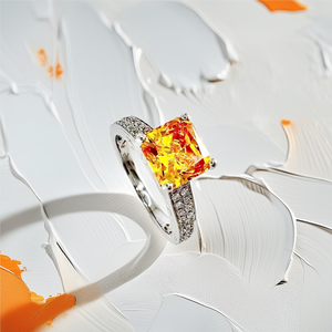 Canary Moissanite Diamond Engagement Ring 1.90tcw