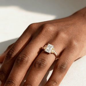 1.50ct Radiant Cut Diamond Engagement Ring | Three-Stone Setting