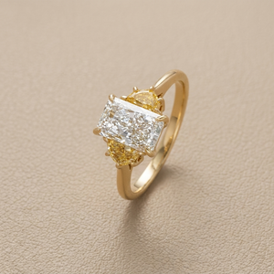 1.50ct Radiant Cut Diamond Engagement Ring | Three-Stone Setting