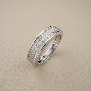 Invisible Set Diamond Wedding Ring 0.75tcw White Gold