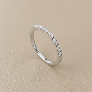 Half Eternity Diamond Wedding Ring 2mm 0.17tcw