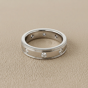 2-Row Inlay Diamond Band 0.24tcw White Gold