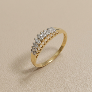 Vintage Diamond Band High Profile 0.16tcw