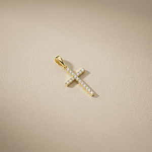 Petite Diamond Cross Pendant 0.16tcw