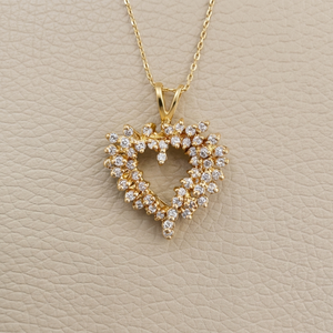 Earthly Diamond Heart Necklace 0.67tcw