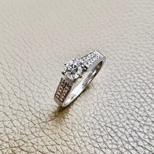 0.66tcw round-cut diamond engagement ring — front view