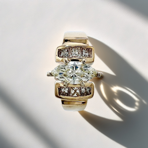 Marquise Cut Diamond Vintage Engagement Ring 0.86tcw Marquise Cut Diamond Vintage Engagement Ring 0.86tcw