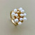 Pearl Cluster Fashion Ring 5.72tcw