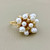 Pearl Cluster Fashion Ring 5.72tcw