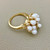Pearl Cluster Fashion Ring 5.72tcw